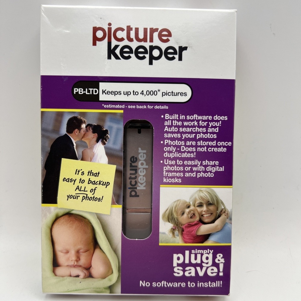 Picture Keeper PB—LTD USB Photo Backup Flash Drive PC Mac Up to 4,000 Photos